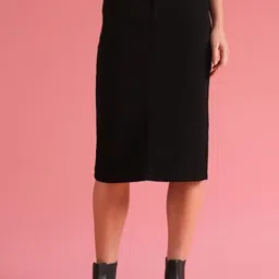 Tripursundari Fashion Flared Midi Denim Skirts-image-69