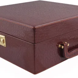 surfnpick Portable Brown Premium Bar Set With 6 Whiskey Glasses for Picnic, Travel & Car 1 - Piece Bar Set image 4