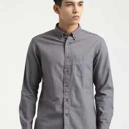 Blu MNKY Button-Down Collar Long Sleeves Cotton Smart Slim Fit Shirt-picture-30