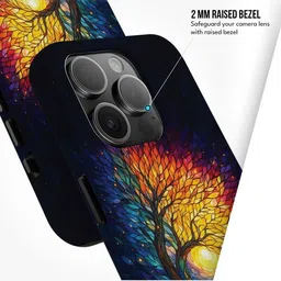 PEEPERLY Women Fireleaf Printed Impact Resistant iPhone 13 Pro Crystal Back Case image 2