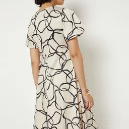 max Print Flared Sleeve Midi Dress image 5