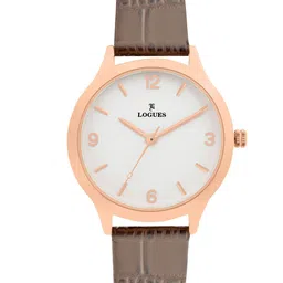 L LOGUES Women Brass Dial & Leather Straps Analogue Watch L E-683 WL-02-picture-19