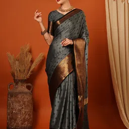 yourwish Ethnic Motifs Zari Mysore Silk Saree-image-24