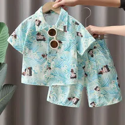 FASTDEAL Boys Printed Shirt With Shorts-picture-11