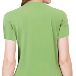 shaun Women Self Design Round Neck Polyester Multicolor T-Shirt-picture-30