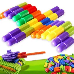 midzone 200+ PCS Creative Bullets Shaped Stem Building Blocks Toy Set For Kids image 4