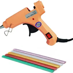 induxin 20W With 06 Glitter Glue Sticks Hot Melt Glue Gun For Art and Crafts (Peach) Standard Temperature Corded Glue Gun-picture-25