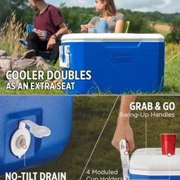coleman 3-Piece 48 Quart Cooler Combo(48qt Ice Box, 5qt Ice Box, 1/3gal Beverage Bottle) Ice Box image 4