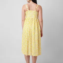 mollar Women A-line Yellow Below Knee Dress image 2