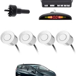 zplus 4White Parking Sensor With LED Display Increased Safety For Car-182 Safety of Passengers/Car One Alarm Kit-1680 Parking Sensor image 1