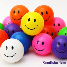 sandisha Plastic Pool Balls for Kids | 4cm Multicolor Happy Face Balls | 25 pcs Bath Toy-picture-15