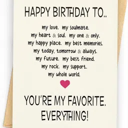 Birthday Card & Gifts for Men Husband Boyfriend Him, Happy Bday Card Greeting Card-image-0