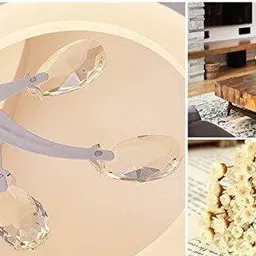 blissbells Dimmable Ceiling Fan Lamp With Remote Control Modern BedrooM Chandelier Ceiling Lamp image 5