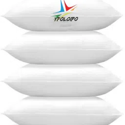 ypoloipo LUXURY Polyester Fibre Solid Sleeping Pillow Pack of 4 image 2