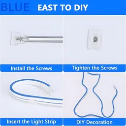 atulux 600 LEDs 5 m Blue Steady Strip Rice Lights image 2