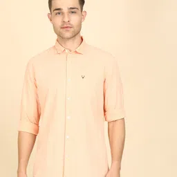 allen solly Anti-Bacterial Men Slim Fit Solid Cut Away Collar Casual Shirt-picture-18