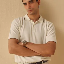 Andamen Men Textured Cotton Bamboo Regular Fit Polo T-Shirt-picture-15