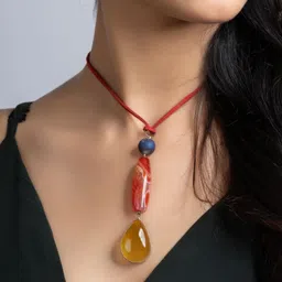 Look and Adorn German Silver Handcrafted Necklace-image-87