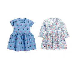 THE COTTON BABY Girls Pack Of 2 Cotton Dress Set image 1