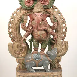 Exotic India Rust & Grey Lord Ganesha Religious Idol Showpiece-image-73