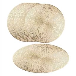 TIED RIBBONS 4Pcs Textured Round Shape Table Placemats-picture-37