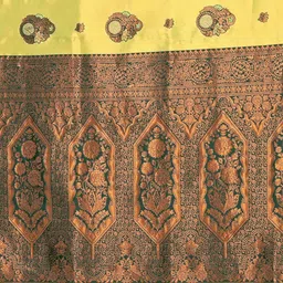 oxalis Woven Design Ethnic Motifs Zari Detail Banarasi Saree image 4
