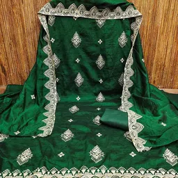 SHADOW & SAINING Embroidered Unstitched Dress Material image 2