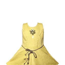 dress collection Baby Girls Midi/Knee Length Festive/Wedding Dress (Yellow, Sleeveless)Nice Dress-picture-32
