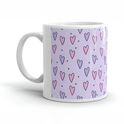 Mr UVD White & Purple Printed Ceramic Glossy Mug 350 ml-picture-36
