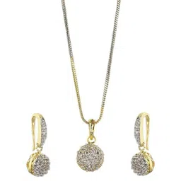Shine Sales Artificial Stones Studded Mangalsutra With Earrings image 3