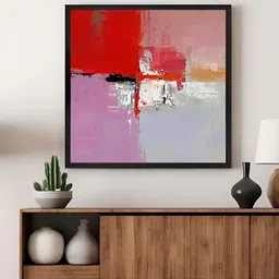 999Store Red & Purple Printed Canvas Wall Art image 2