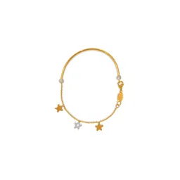 BHIMA 22K BIS Hallmark 916 Purity Yellow Gold Hanging Star Bracelet image 2
