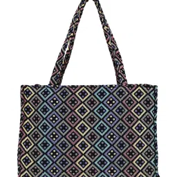 SIDDHASWARI Geometric Printed Tote Bag image 4