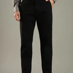 Tommy Hilfiger Men Solid Mid Rise Slim Fit Formal Trousers image 3