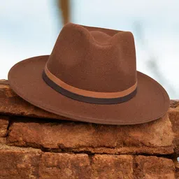 CHOKORE Unisex Brown Fedora Hat-picture-11