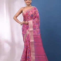 VIBHAVARI Floral Zari Saree-image-6