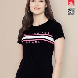 Metronaut Women Typography 3 Printed Applique T-shirt-picture-26