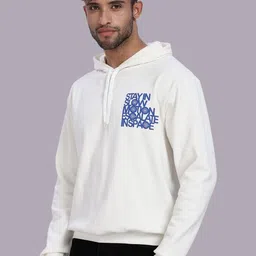 LEWEL Men Printed Hooded Sweatshirt image 4