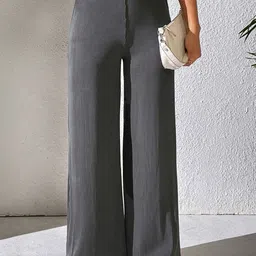 DTR FASHION Women High-Rise Trousers-image-77