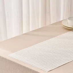 Home Centre Glimmer Eden Beige Textured Heat-Resistant Table Runner-picture-35