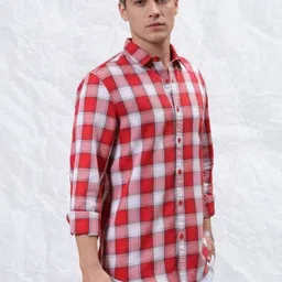 HERE&NOW Men Standard Tartan Checks Checked Casual Shirt image 2