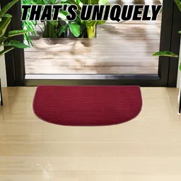 Aura Maroon 2 Pieces Wool Anti-Skid Doormats image 3