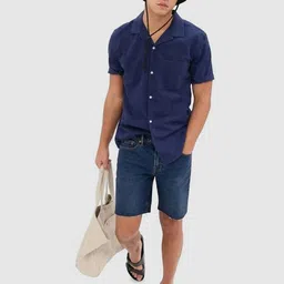 GAP Men Mid-Rise Slim Fit Denim Shorts-picture-20