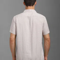 Louis Philippe Jeans Men Cuban Collar Geometric Printed Lyocell Slim Fit Casual Shirt image 4