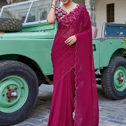 DIVASTRI Pure Georgette Saree-image-21
