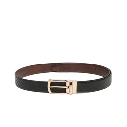 Teakwood Leathers Men Textured Leather Reversible Formal Belt image 5