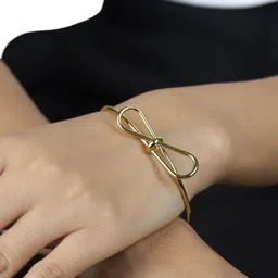 JEWILLEY Women Gold-Plated Bangle-Style Bracelet image 3