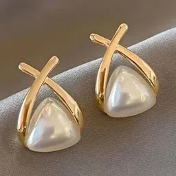 Jewelfy Women Gold-Plated Alloy Earrings-image-7