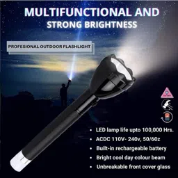 dazzel flex 2 IN 1 Rechargeable Waterproof Dual Mode Powerful Long-Range to 1 KM Flashlight Torch image 2