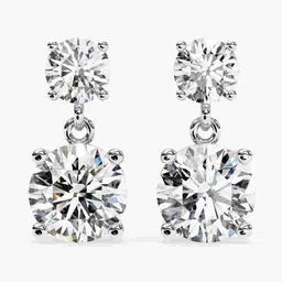 VALANOVA BIS Hallmark 14KT White Gold Diamond Studded Earrings- 1.76 gm-image-64